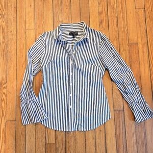 Womens button up casual stripped blouse Western